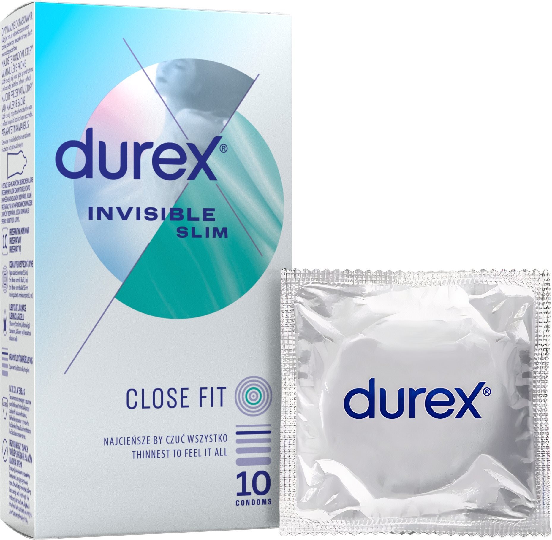 DUREX Invisible Slim 10 ks Kondómy