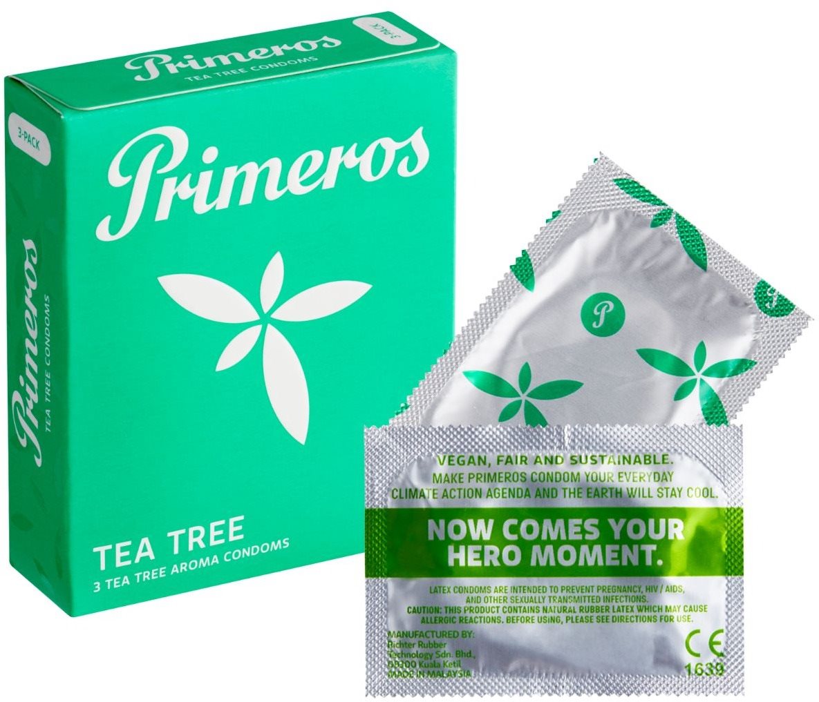 PRIMEROS Tea Tree 3 ks Kondómy