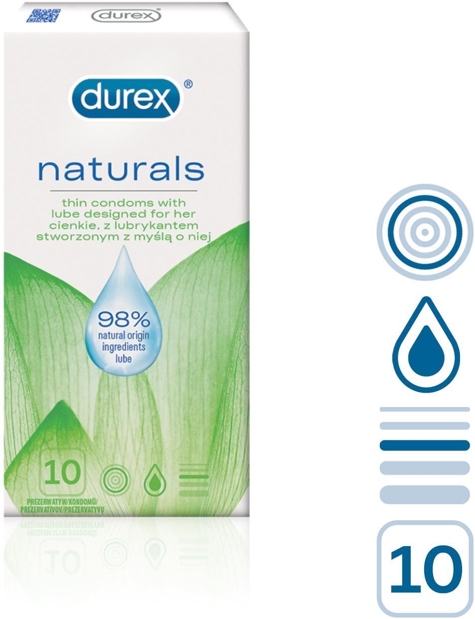 DUREX Naturals 10 db Óvszer