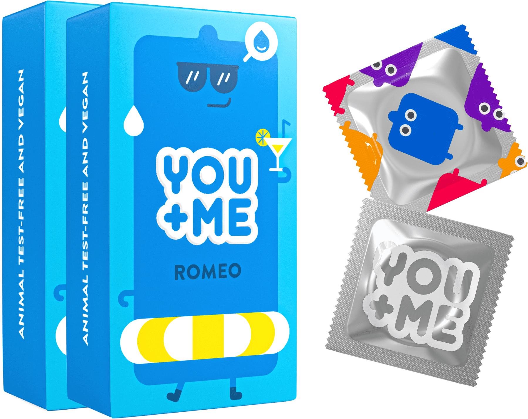 YOU ME Romeo óvszer fokozott síkosítással, 2×12 db Óvszer