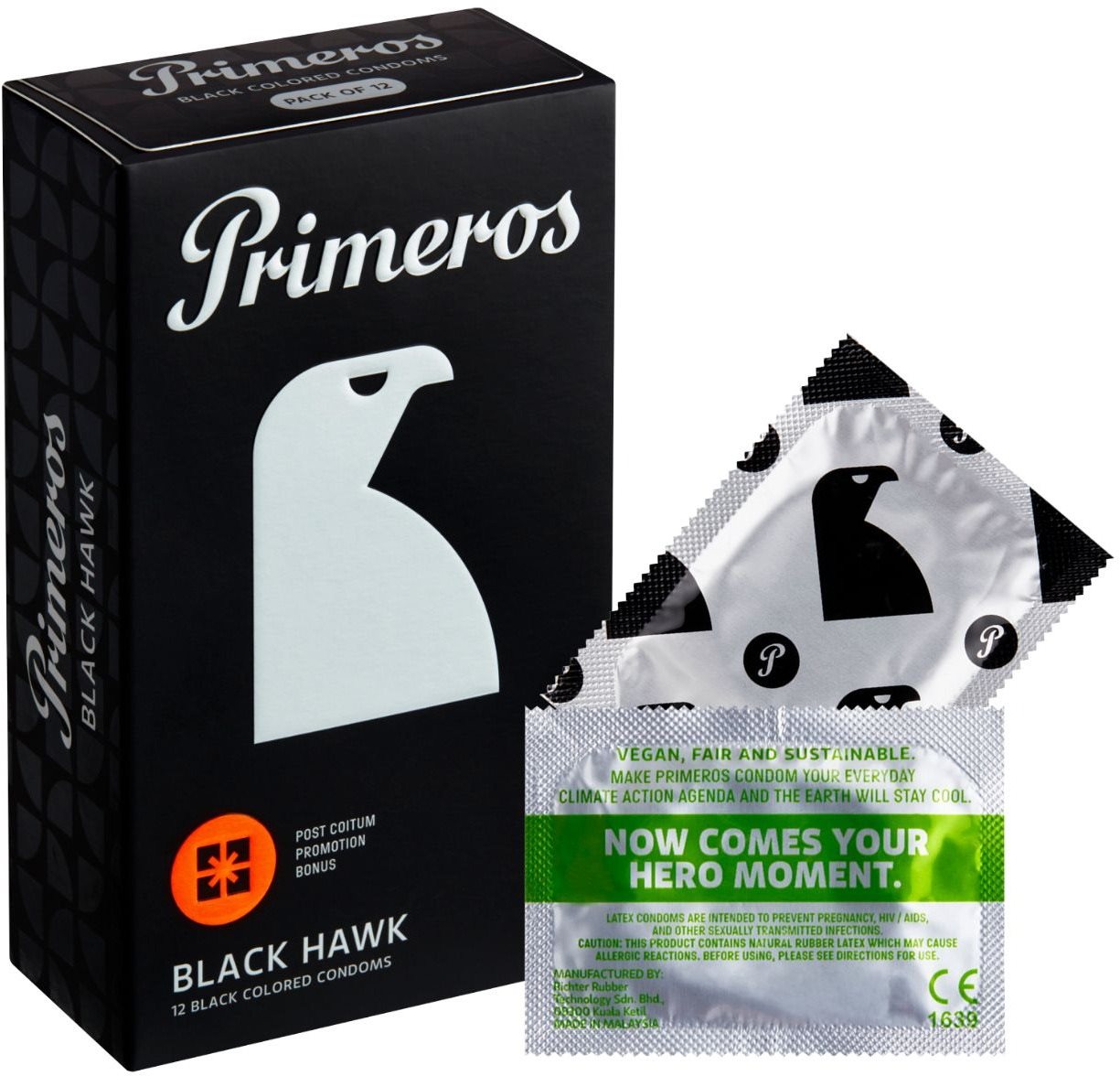 PRIMEROS Black Hawk 12 ks Kondómy
