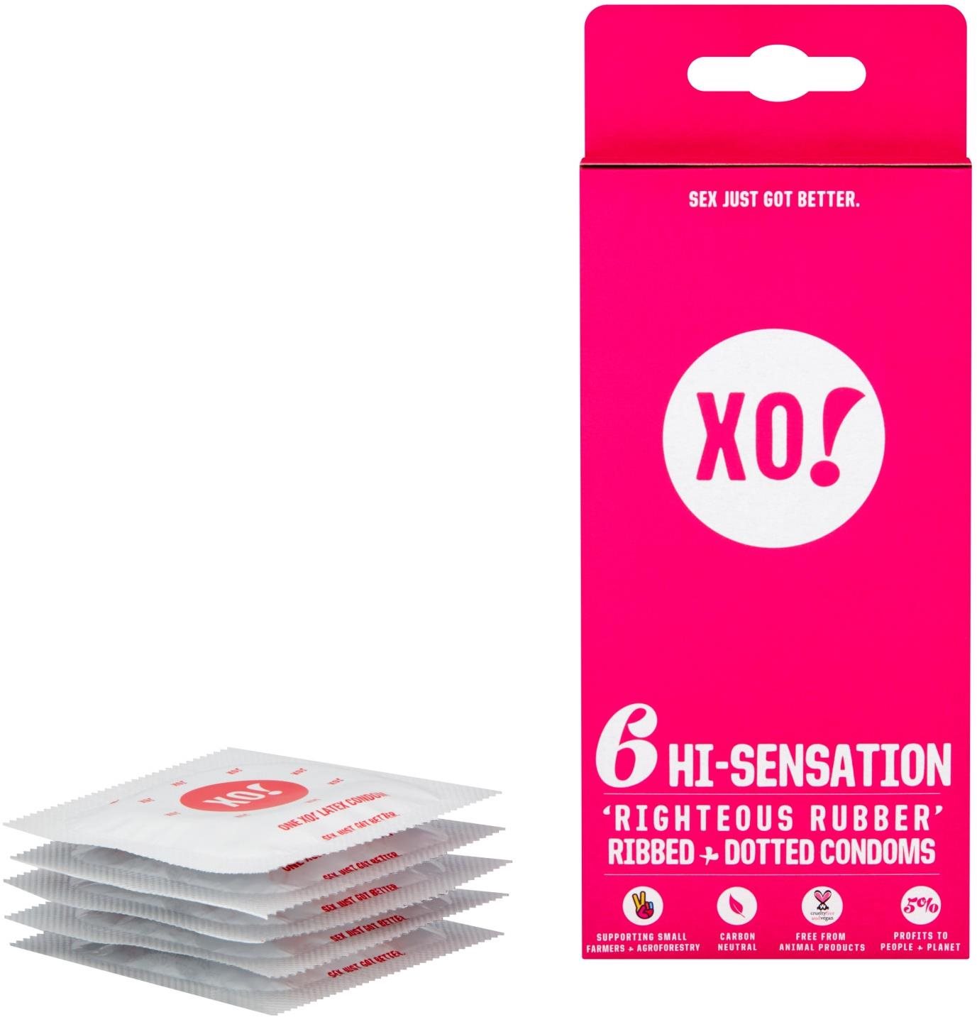 XO - természetes latex, Hi Sensation, 6db Óvszer