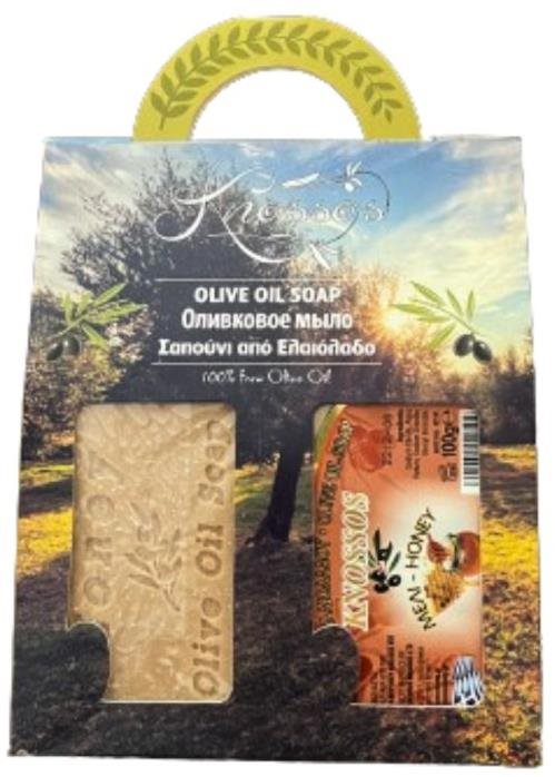 KNOSSOS Darčeková súprava Olivové mydlo s vôňou medu 100 g, 2 ks...