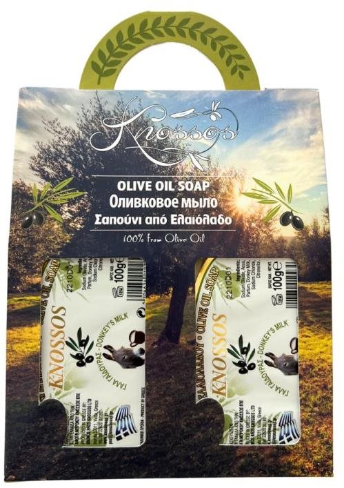 Knossos Darčeková súprava Olivové mydlo s oslím mliekom 100 g, 2 ks...