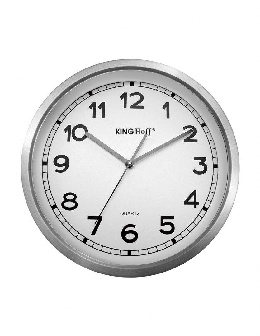 Oceľové nástenné hodiny 34 cm Plynúci mechanizmus Kinghoff Kh-5026...