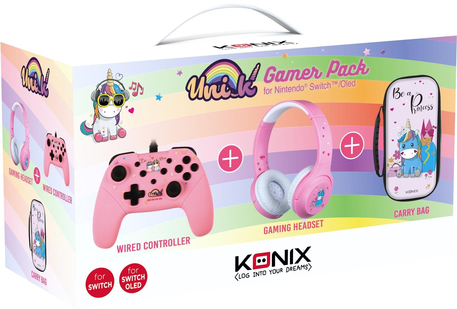 Konix Unik „Be a Princess“ Gamer pack Set herného príslušenstva