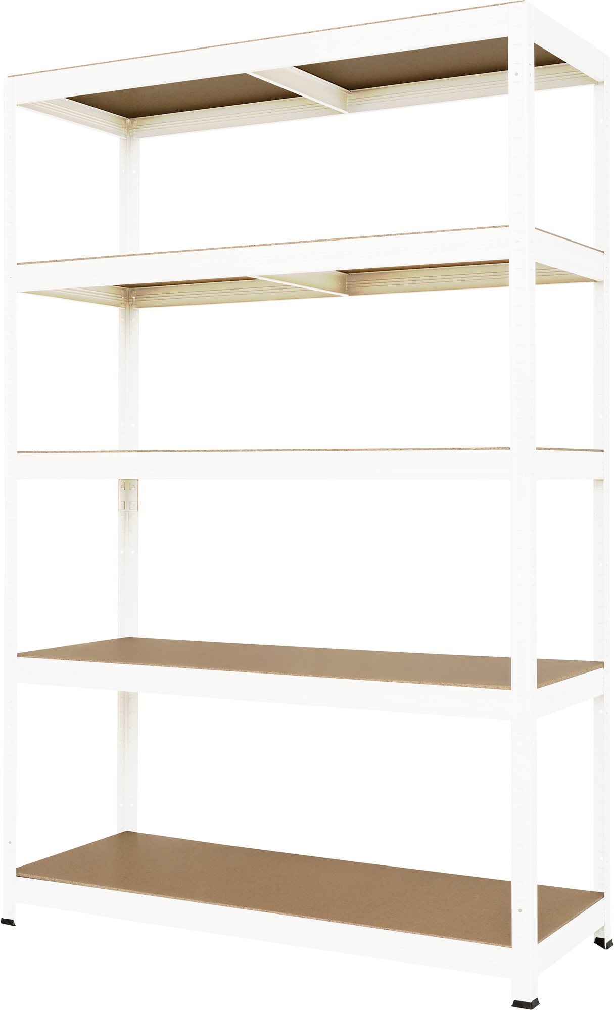 Kovona FUTUR PLUS könyvespolc 1800 x 1200 x 450 mm-es, fehér Polc