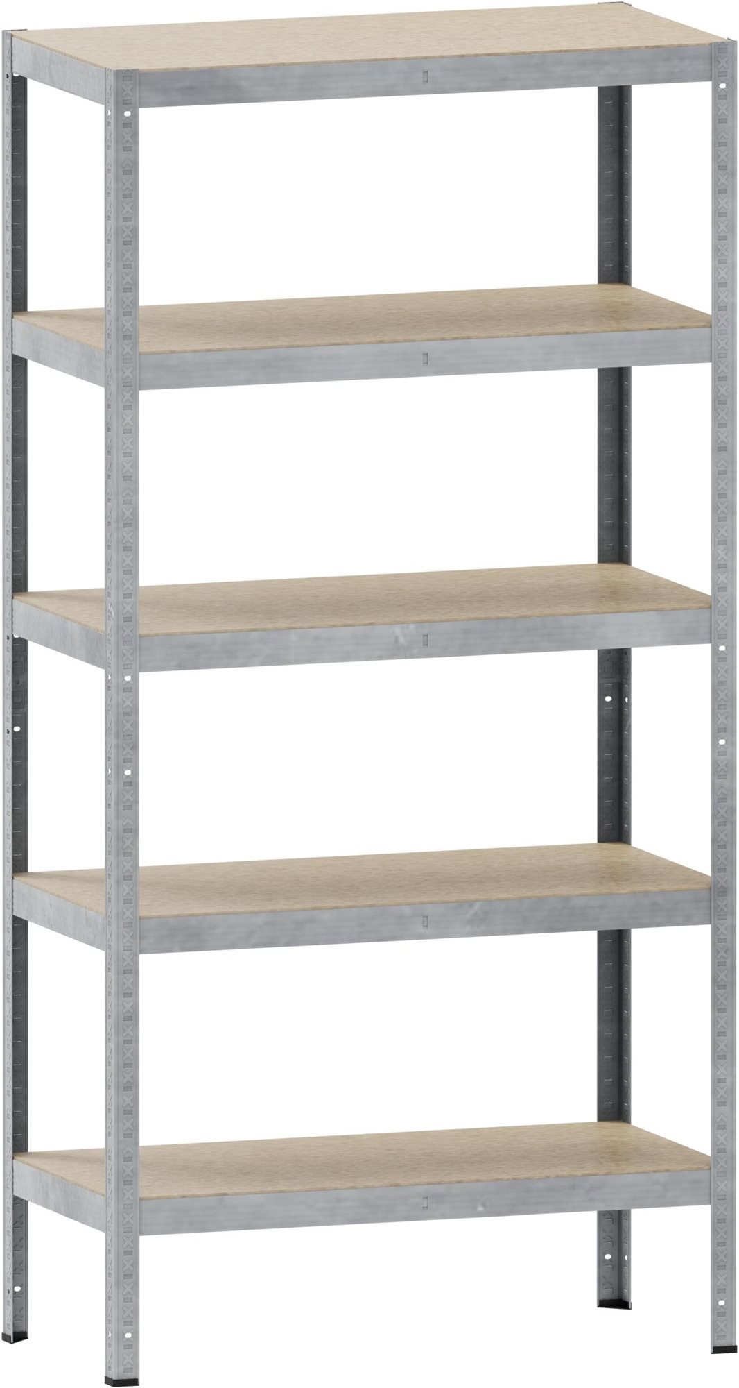 Kovona kovový regál s policemi z MDF, 178 × 90 × 45 cm, 5 polic,...