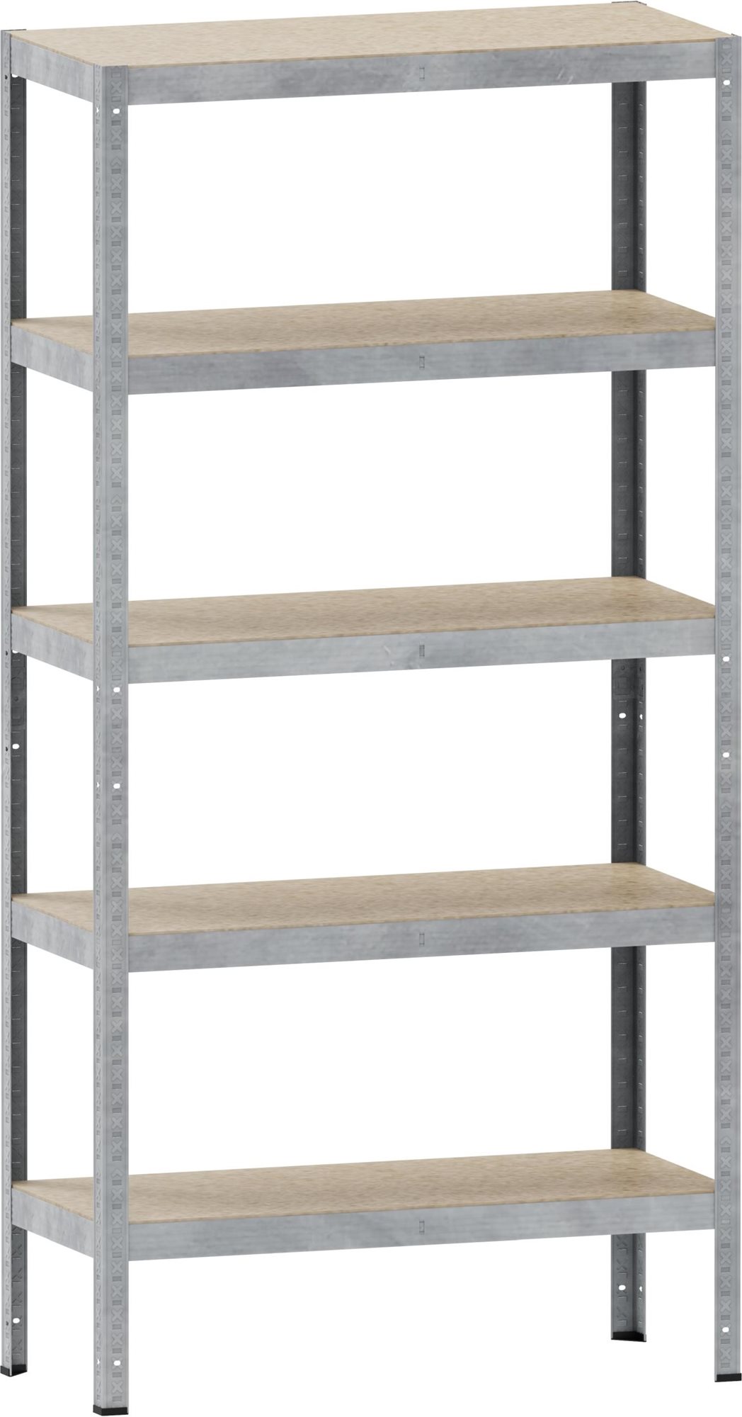 Kovona kovový regál s policemi z MDF, 178 × 90 × 40 cm, 5 polic,...