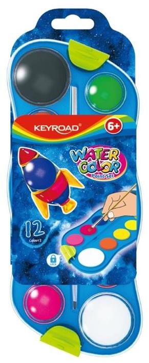 KEYROAD festőpalettával, 12 színnel Vízfesték