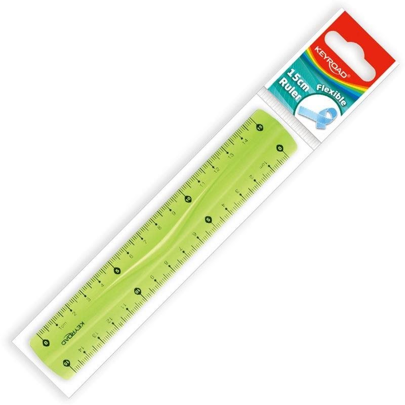 KEYROAD 15 cm ohybné, zelené Pravítko