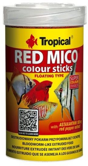Tropical Red Mico Colour Sticks 100 ml 32 g Krmivo pre akváriové ryby