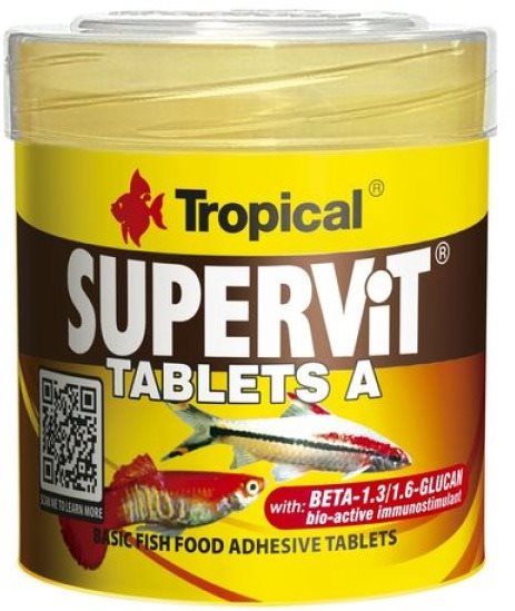 Tropical Supervit Tablets A 50 ml 36 g 80 ks Krmivo pre akváriové...