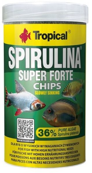 Tropical Super Spirulina Forte Chips 250 ml 130 g Krmivo pre...