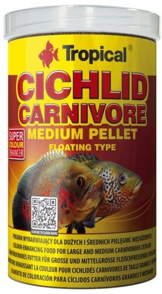 Tropical Cichlid Carnivore Pellet M 1000 ml 360 g Krmivo pre...