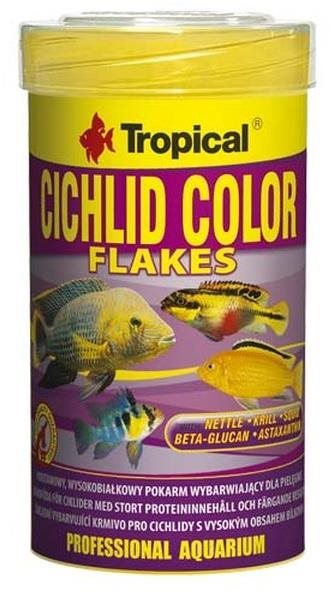 Tropical Cichlid Color 100 ml 20 g Krmivo pre akváriové ryby