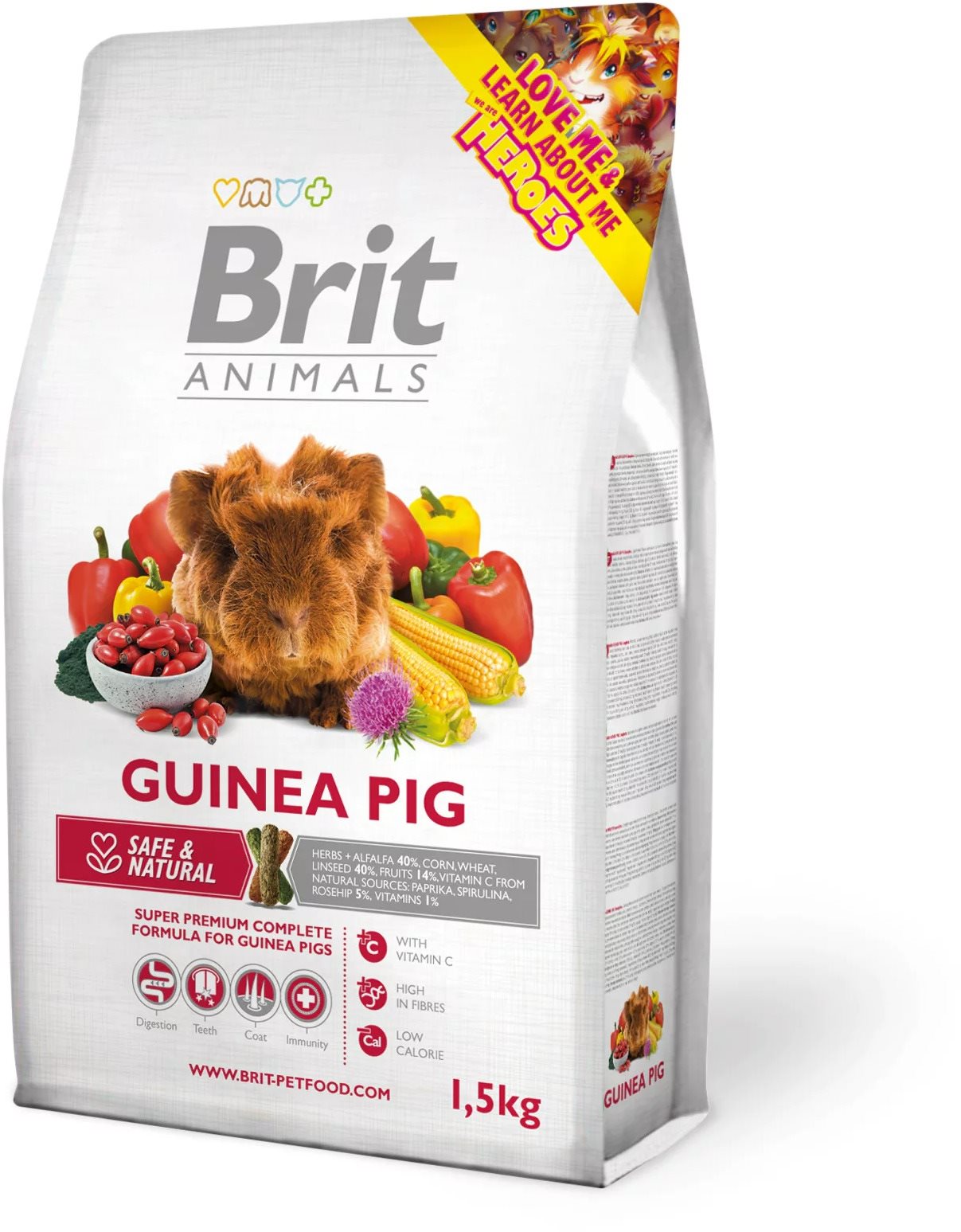 Brit Animals Guinea Pig Complete 1,5 kg Krmivo pre hlodavce