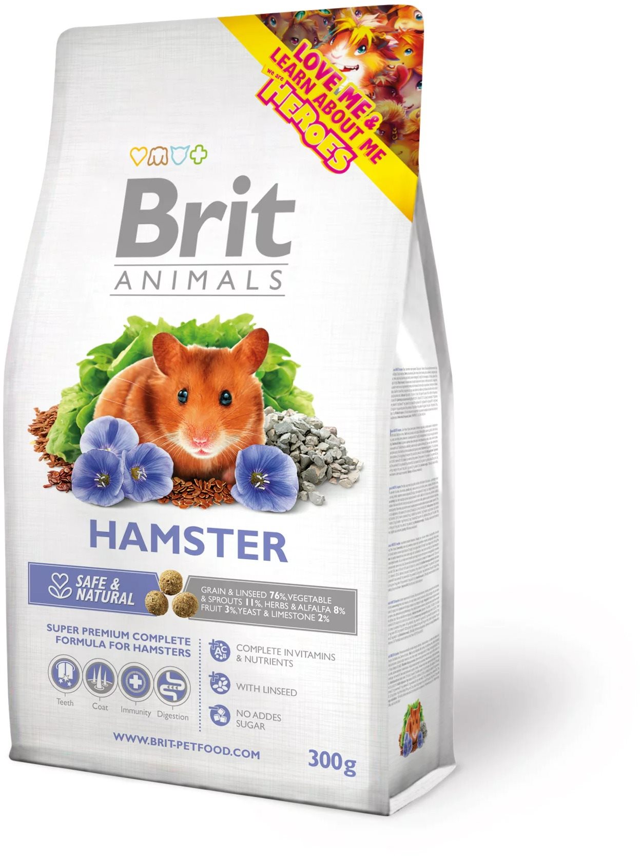 Brit Animals Hamster Complete 300 g Krmivo pre hlodavce