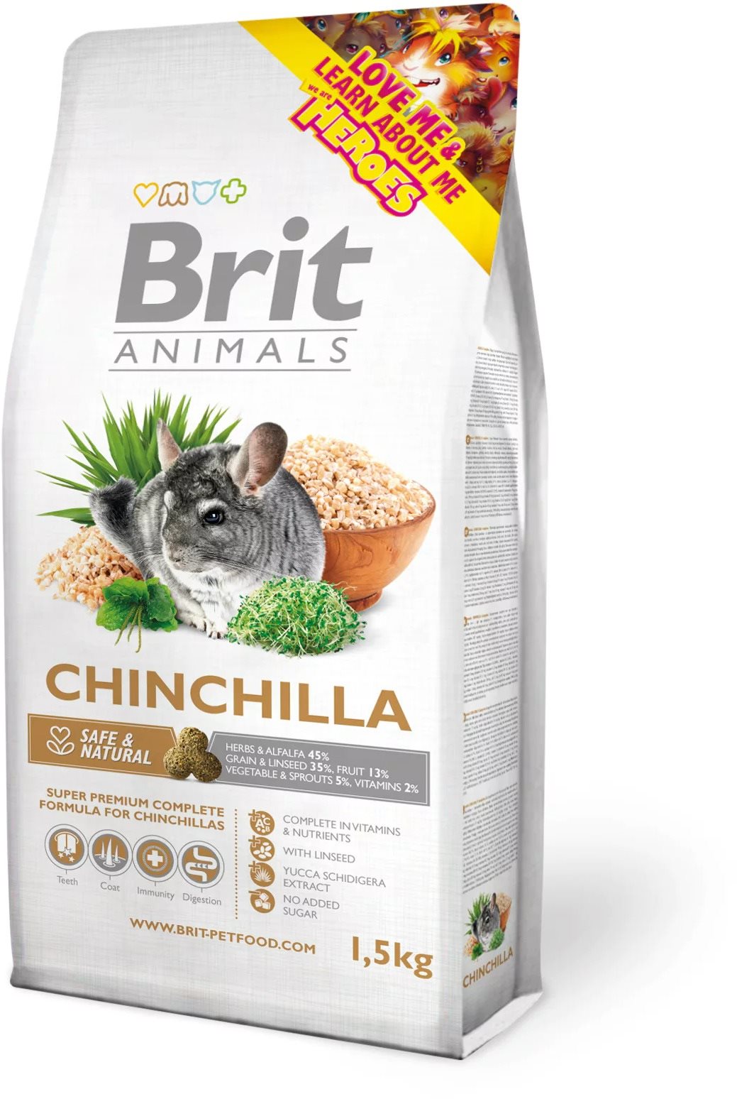 Brit Animals Chinchila Complete 1,5 kg Krmivo pre hlodavce