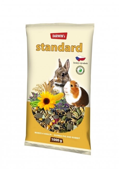 Darwin's Morča a králik Štandard 1 000 g Krmivo pre králiky