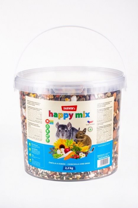 Darwin's - Činčila & Degu Happy mix, 2,2 kg Krmivo pre hlodavce
