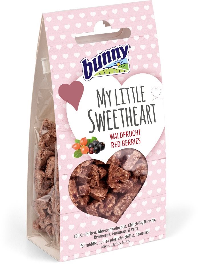 Bunny Nature srdiečka s lesným ovocím 30 g Maškrty pre hlodavce