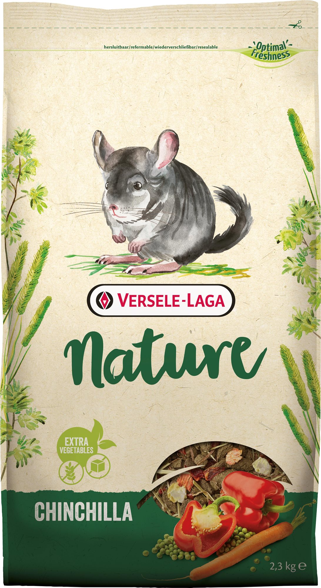 Versele Laga Nature Chinchilla pre činčily 2,3 kg Krmivo pre hlodavce