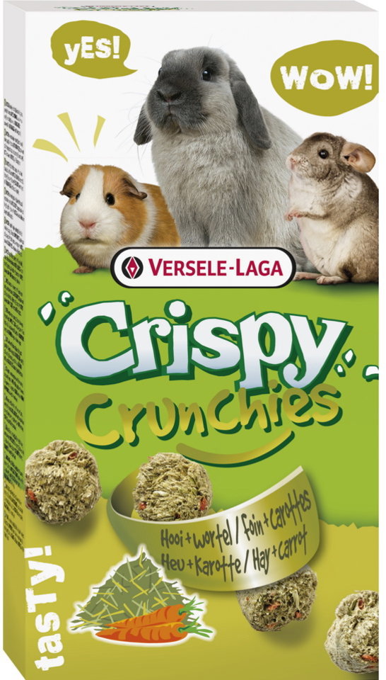 Versele Laga Crispy Crunchies Hay so senom 75 g Maškrty pre hlodavce