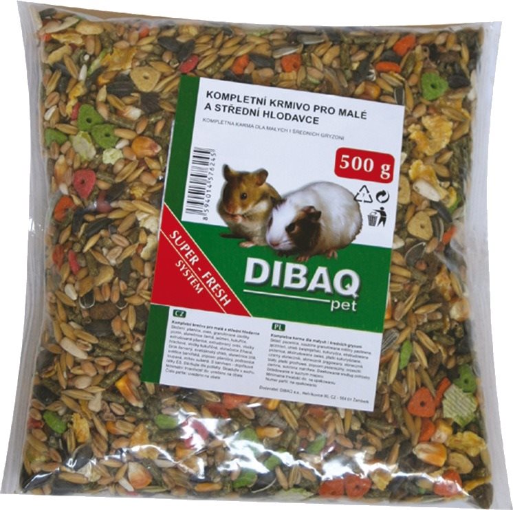 Dibaq Kompletná kŕmna zmes pre malých a stredných hlodavcov 500 g...