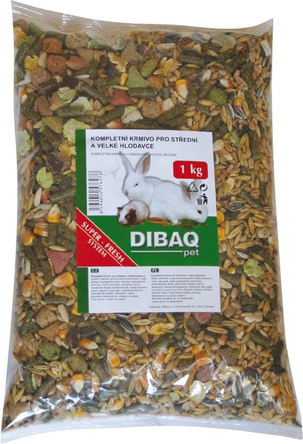 Dibag Kompletná kŕmna zmes pre veľkých hlodavcov 1 kg Krmivo pre...