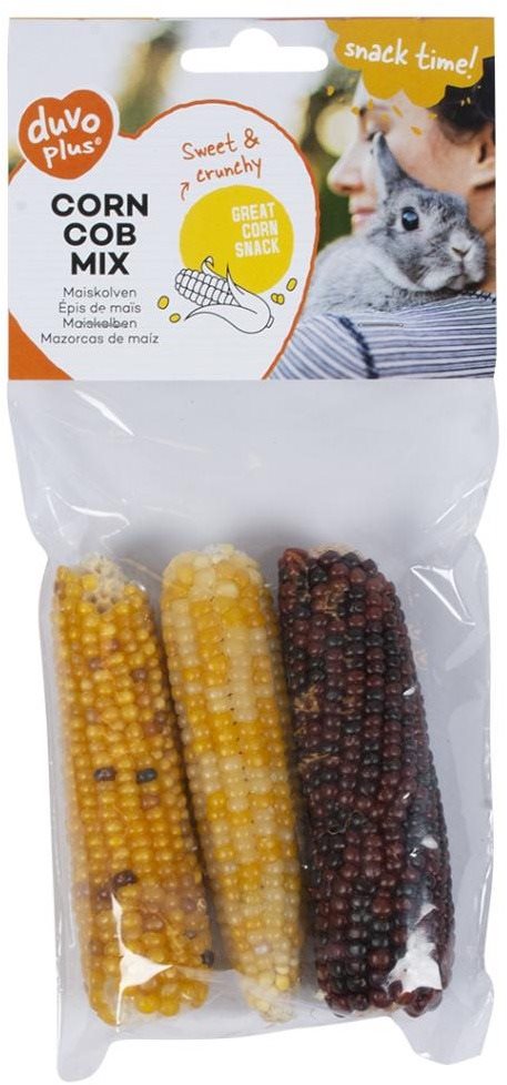 DUVO+ Kukuričné klásky mix 3ks Maškrty pre hlodavce