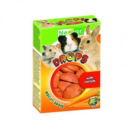 Nestor Biscuit Drops piškóty s mrkvou 35 g Maškrty pre hlodavce