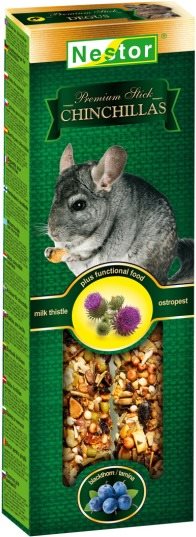 Nestor Premium Sticks tyčinky pre činčily pečené v chlebovej peci...