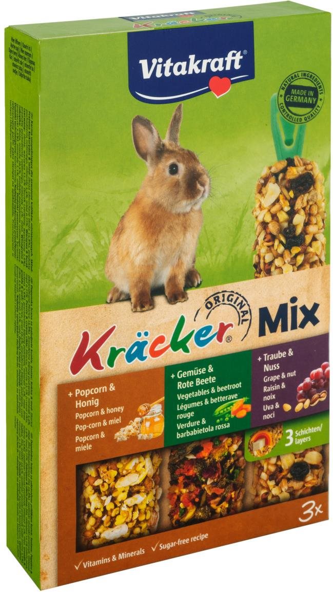 Vitakraft pochúťka pre králiky Kräcker Mix pukance zelenina hrozno...