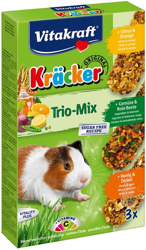 Vitakraft pochúťka pre morčatá Kräcker Mix citrus zelenina med 3 ks...