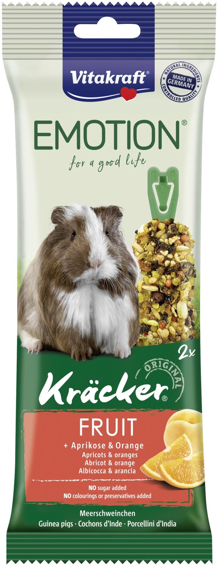 Vitakraft pochúťka pre morčatá Emotion Kräcker ovocie 2 ks Maškrty...