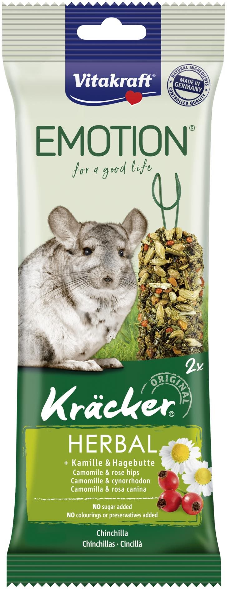 Vitakraft pochúťka pre činčily Emotion Kräcker Herbal 2 ks Maškrty...