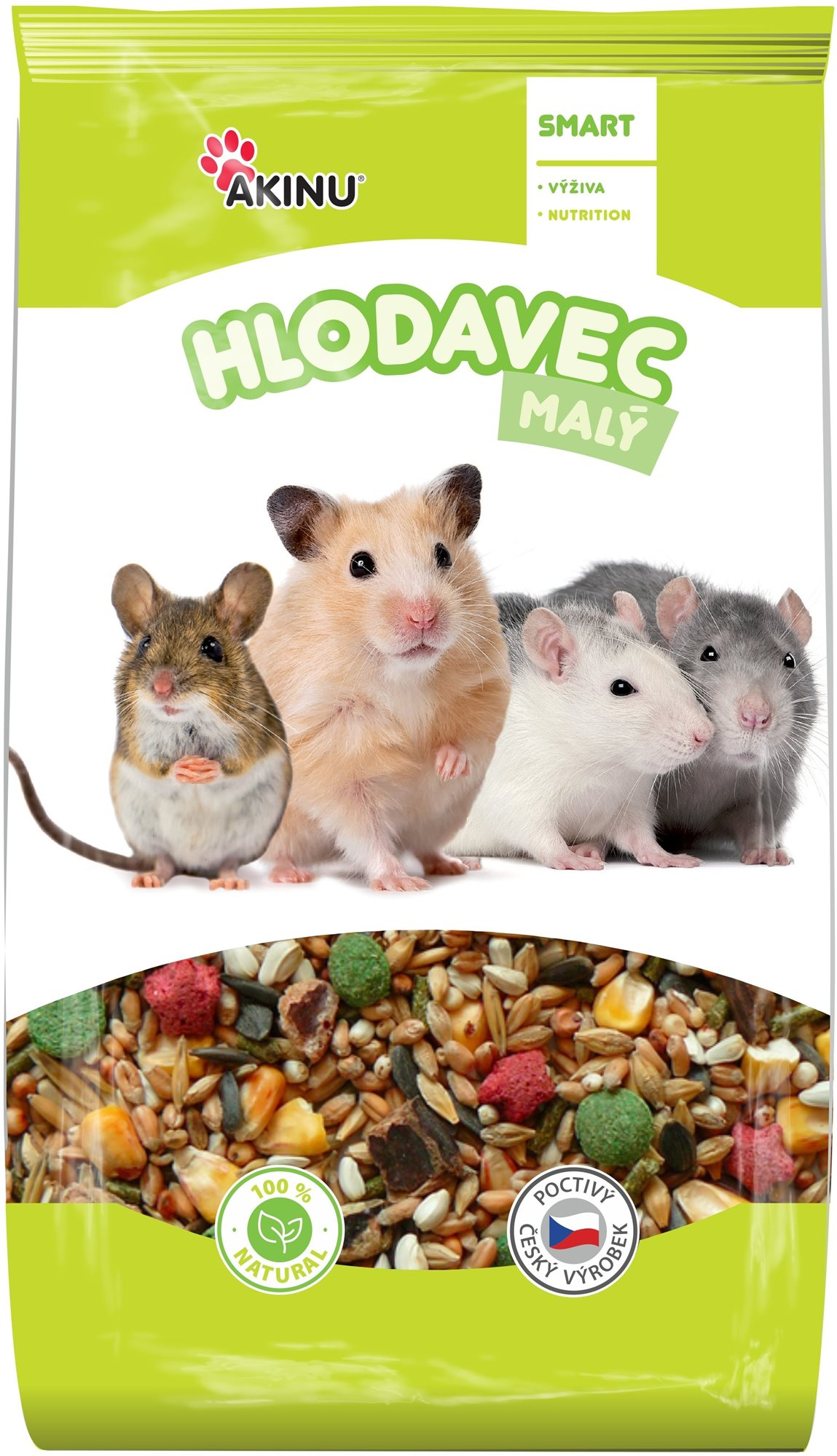 Akinu kompletné menu malý hlodavec 1 kg Krmivo pre hlodavce
