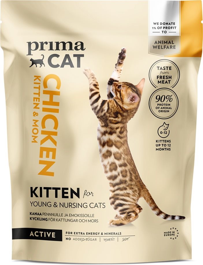 PrimaCat Kurča pre mačiatka 400 g Granule pre mačiatka
