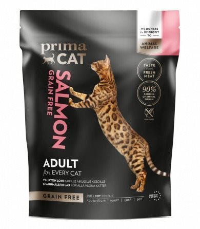 PrimaCat granuly losos, bez obilnín, pre dospelé mačky 1,4 kg...