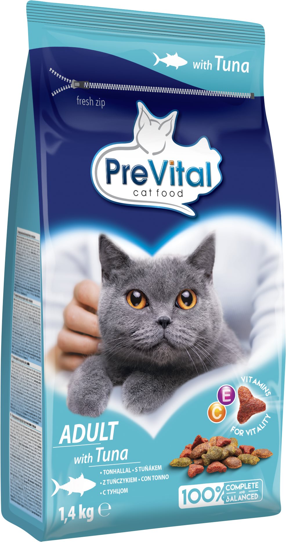 PreVital granule s tuniakom pre dospelé mačky 1,4 kg Granule pre...