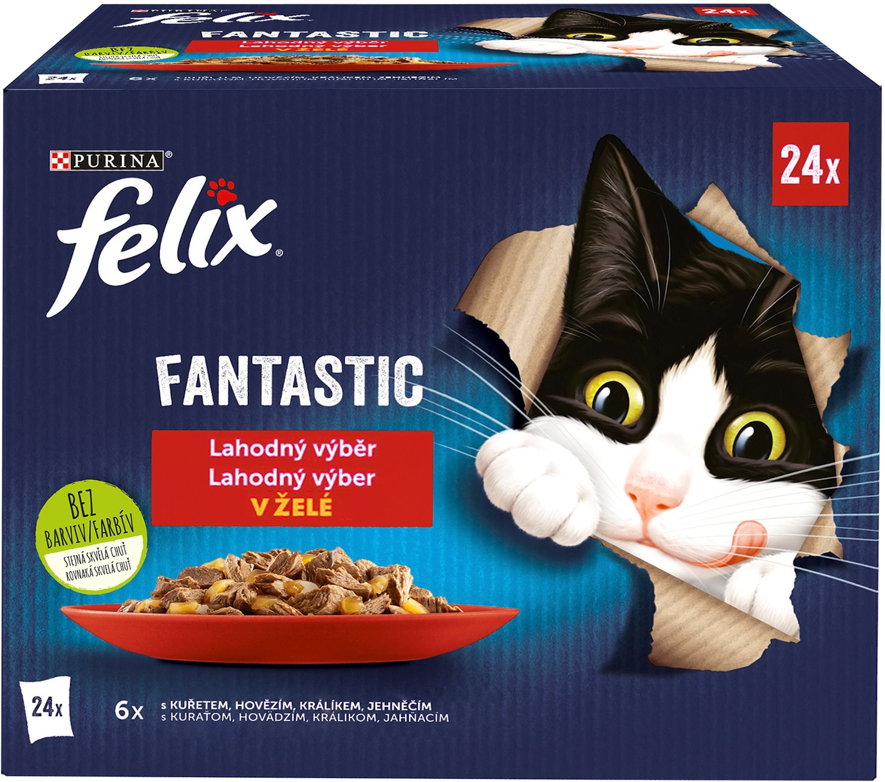 Felix Fantastic s kuraťom, hovädzím, králikom, jahňacím v želé 24×...