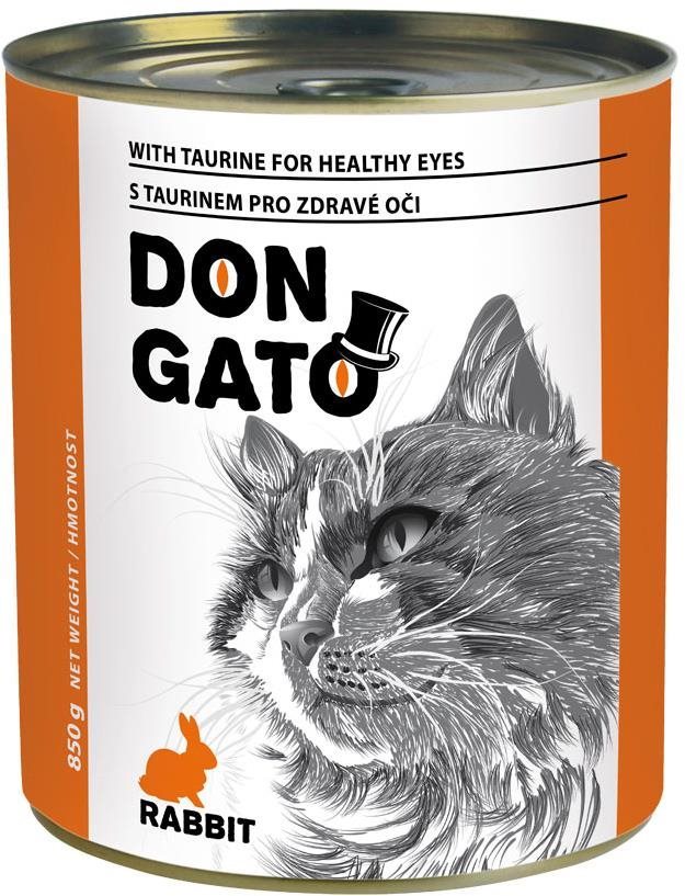 Don Gato Konzerva pre mačky s  králičím 850 g Konzerva pre mačky