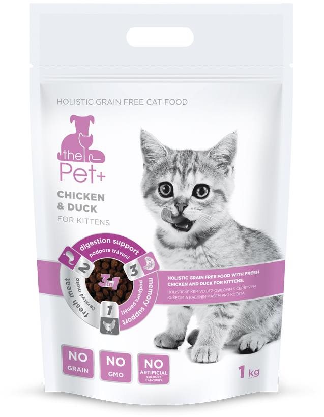 ThePet+ 3in1 Cat Kitten Chicken & Duck 1 kg Granule pre mačiatka