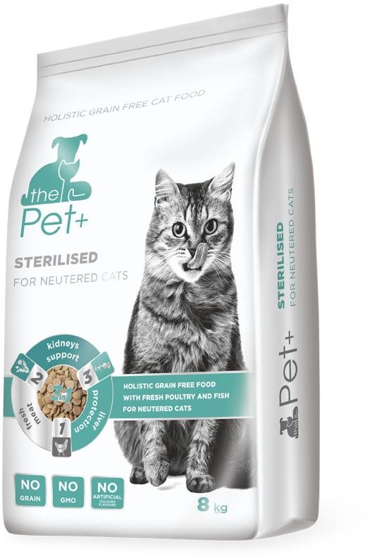 ThePet+ 3 in 1 Cat Sterilised 8 kg Granule pre mačky