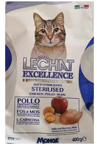 Monge Lechat Excellence Sterilized Chicken superprémiové krmivo 400...
