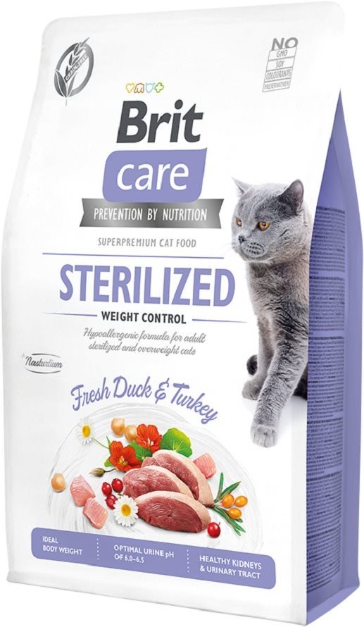 Brit Care Cat Grain-Free Sterilized Weight Control, 2 kg Granule...
