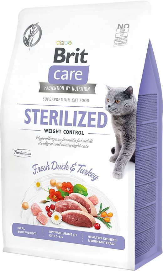 Brit Care Cat Grain-Free Sterilized Weight Control, 0,4 kg Granule...