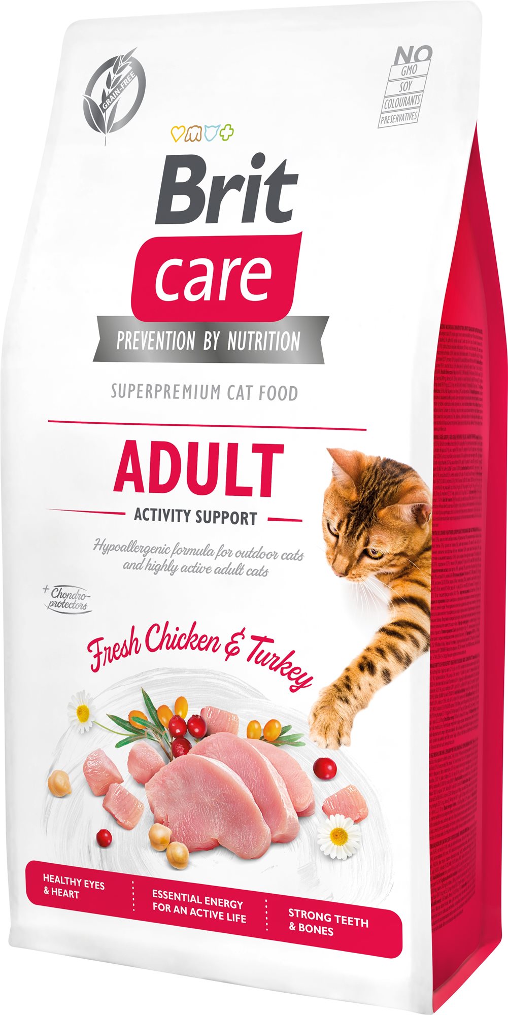 Brit Care Cat Grain-Free Adult Activity Support, 7 kg Granule pre...