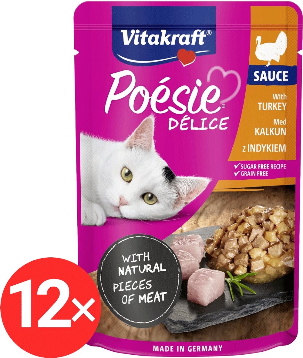 Vitakraft Cat mokré krmivo Poésie Délice morčacie 12× 85 g Kapsička...